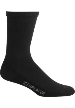 Icebreaker Lifestyle Light Crew Sokken Heren, Zwart