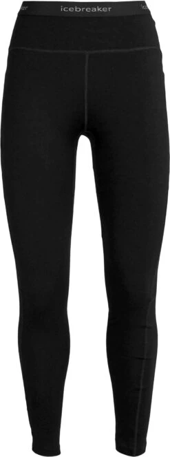 Icebreaker Merino Legging Dames, Zwart