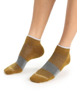 Icebreaker Multisport Light Mini Sokken Dames, Geel/grijs