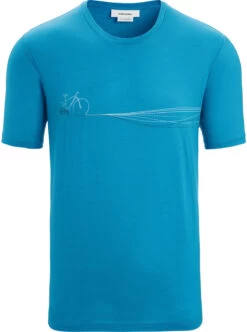 Icebreaker Tech Lite II Cadence Paths SS Tee Men, Blauw