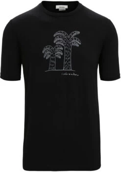 Icebreaker Tech Lite II Giant Ferns SS Tee Men, Zwart