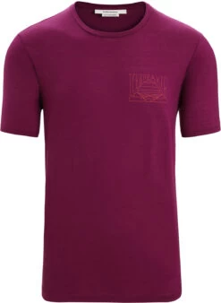 Icebreaker Tech Lite II Mountain Sunset SS Tee Men, Violet