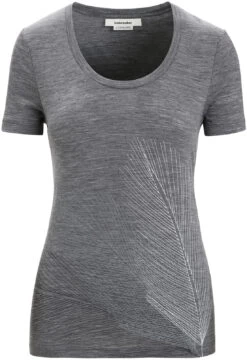 Icebreaker Tech Lite II Plume SS Scoop Tee Women, Grijs