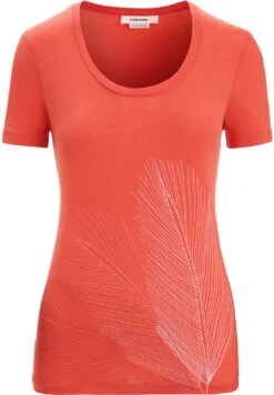 Icebreaker Tech Lite II Plume SS Scoop Tee Women, Rood