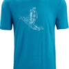 Icebreaker Tech Lite II Skiing Yeti SS Tee Heren, Blauw