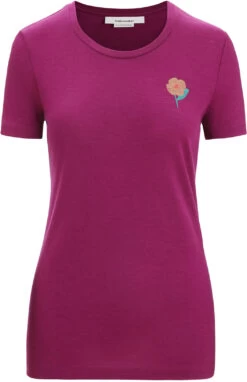 Icebreaker Tech Lite II Springtime Flowers SS Tee Women, Violet