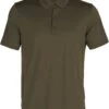 Icebreaker Tech Lite II SS Polo Heren, Olijf -Sport- En Outdoorkleding icebreaker tech lite ii ss polo men loden 1