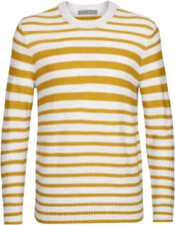 Icebreaker Waypoint Crew Sweater Heren, Wit/geel