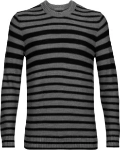 Icebreaker Waypoint Crew Sweater Heren, Zwart/grijs