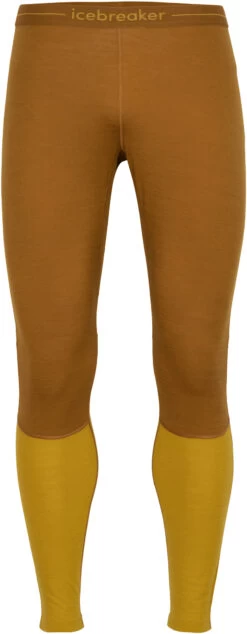 Icebreaker ZoneKnit 200 Legging Heren, Bruin/geel