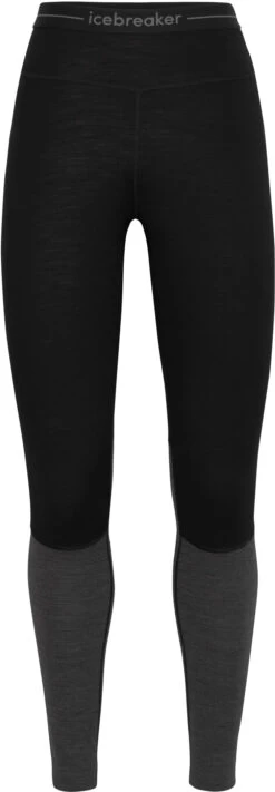 Icebreaker ZoneKnit 200 Legging Dames, Zwart/grijs