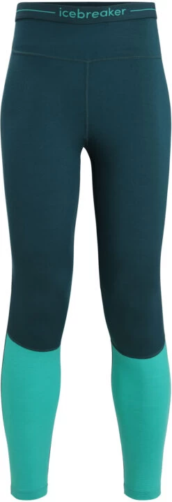 Icebreaker ZoneKnit 200 Legging Dames, Blauw/groen