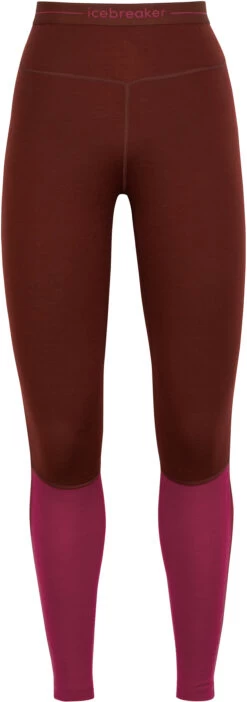 Icebreaker ZoneKnit 260 Legging Dames, Bruin/roze