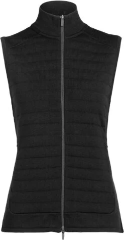 Icebreaker ZoneKnit Geïsoleerd Vest Dames, Zwart
