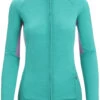 Icebreaker ZoneKnit LS Zip Hoodie Women, Turquoise -Sport- En Outdoorkleding icebreaker zoneknit ls zip hoodie women fresh purple gaze 1