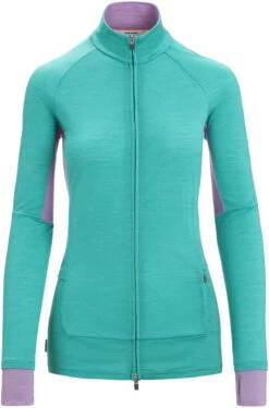Icebreaker ZoneKnit LS Zip Hoodie Women, Turquoise