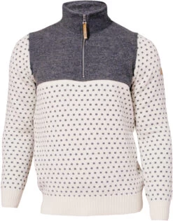 Ivanhoe Of Sweden Sverre Trui Met Halve Rits Heren, Wit