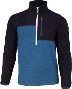 Ivanhoe Of Sweden Ziggy Trui Met Halve Rits Heren, Blauw