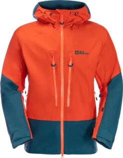 Jack Wolfskin Alpspitze 3L Jas Heren, Oranje/blauw