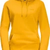 Jack Wolfskin Essential Hoody Dames, Geel -Sport- En Outdoorkleding jack wolfskin essential hoody women burly yellow xt 1