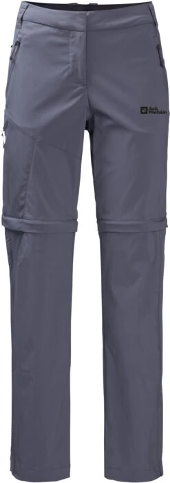 Jack Wolfskin Glastal Zip Away Pants Women, Grijs