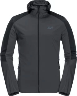 Jack Wolfskin Go Hike Softshell Jas Heren, Grijs