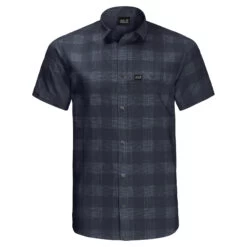 Jack Wolfskin Highlands SS Shirt Heren, Blauw