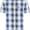 Jack Wolfskin Hot Chili Shirt Heren, Blauw/wit -Sport- En Outdoorkleding jack wolfskin hot chili shirt men night blue checks 1