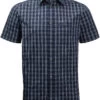 Jack Wolfskin Hot Springs Shirt Korte Mouwen Heren, Blauw -Sport- En Outdoorkleding jack wolfskin hot springs ss shirt men night blue checks 1