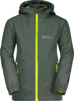 Jack Wolfskin Iceland 3in1 Jas Jongens, Groen