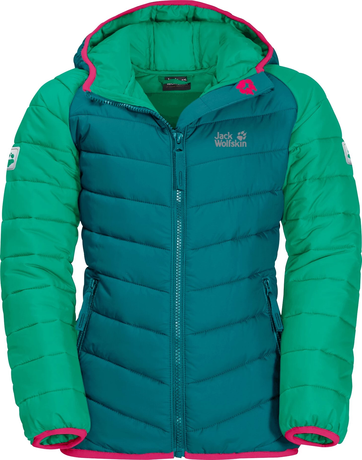 Jack Wolfskin K Zenon Jas Kinderen, Petrol/groen 3 Jack Wolfskin K Zenon Jas Kinderen, Petrol/groen