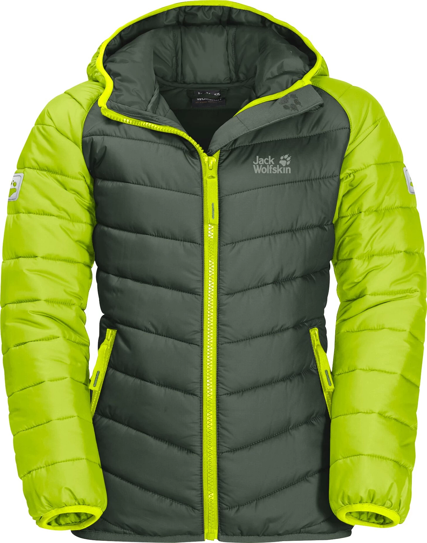 Jack Wolfskin K Zenon Jas Kinderen, Groen 3 Jack Wolfskin K Zenon Jas Kinderen, Groen