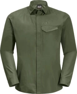 Jack Wolfskin Lakeside Roll-Up Shirt Heren, Groen