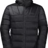 Jack Wolfskin Nebelhorn Dons Hoody Heren, Zwart -Sport- En Outdoorkleding jack wolfskin nebelhorn down hoody men black 1