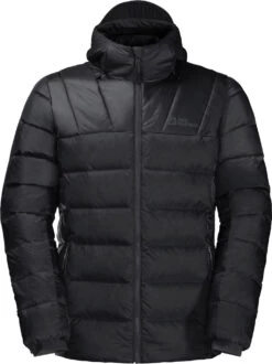 Jack Wolfskin Nebelhorn Dons Hoody Heren, Zwart