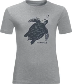 Jack Wolfskin Ocean Turtle SS Shirt Kinderen, Grijs