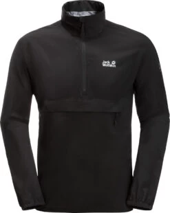 Jack Wolfskin Pack & Go Overhead Jacket Heren, Zwart