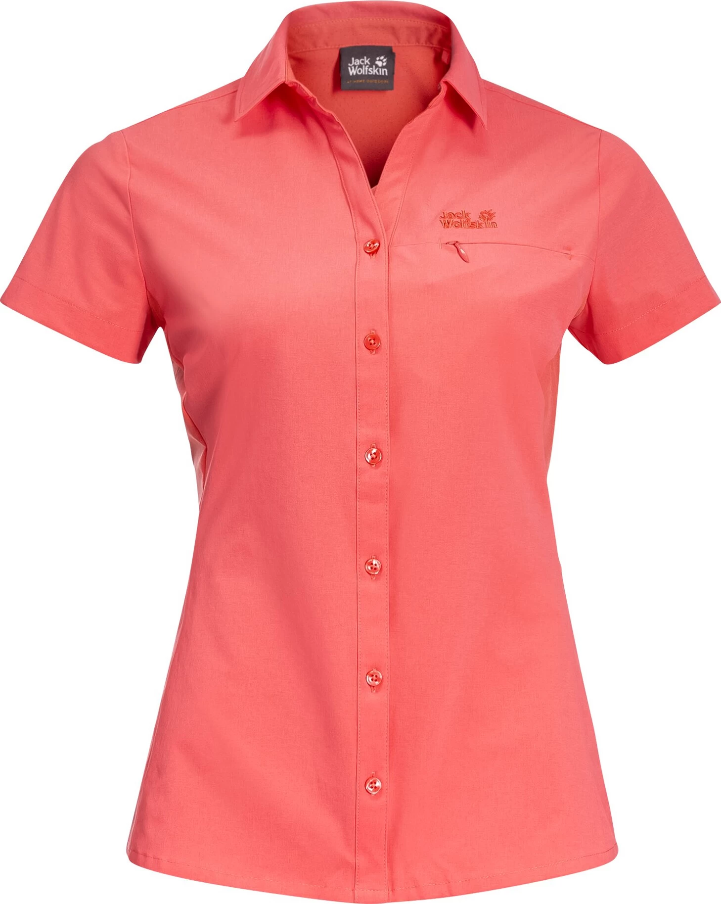 Jack Wolfskin Peak SS Shirt Dames, Rood 3 Jack Wolfskin Peak SS Shirt Dames, Rood