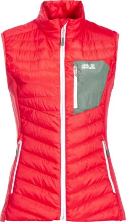 Jack Wolfskin Routeburn Vest Dames, Rood