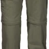 Jack Wolfskin Safari Afritsbroek Kinderen, Olijf -Sport- En Outdoorkleding jack wolfskin safari zip off pants kids woodland green 1