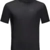 Jack Wolfskin Tech T-shirt Heren, Zwart -Sport- En Outdoorkleding jack wolfskin tech tee men black 1
