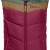 Jack Wolfskin Three Hills Vest Kinderen, Roze -Sport- En Outdoorkleding jack wolfskin three hills vest kids dark ruby 1