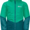 Jack Wolfskin Trios Jas Kinderen, Groen/petrol