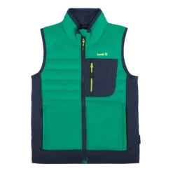 Kamik Hollis Hybrid Softshell Vest Boys, Groen/blauw