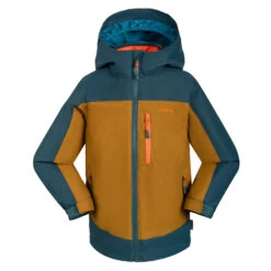 Kamik Malik Rain Jacket Boys, Bruin/petrol