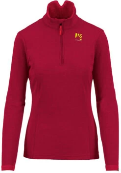 Karpos Pizzocco Top Met Halve Rits Dames, Rood