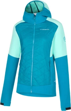 La Sportiva Kap Hybrid Hoody Dames, Blauw/turquoise