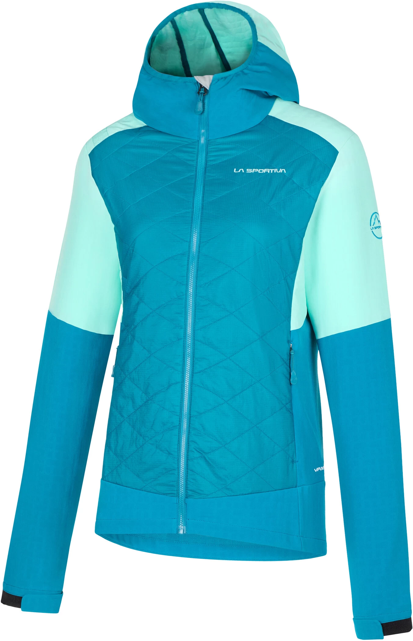 La Sportiva Kap Hybrid Hoody Dames, Blauw/turquoise 3 La Sportiva Kap Hybrid Hoody Dames, Blauw/turquoise