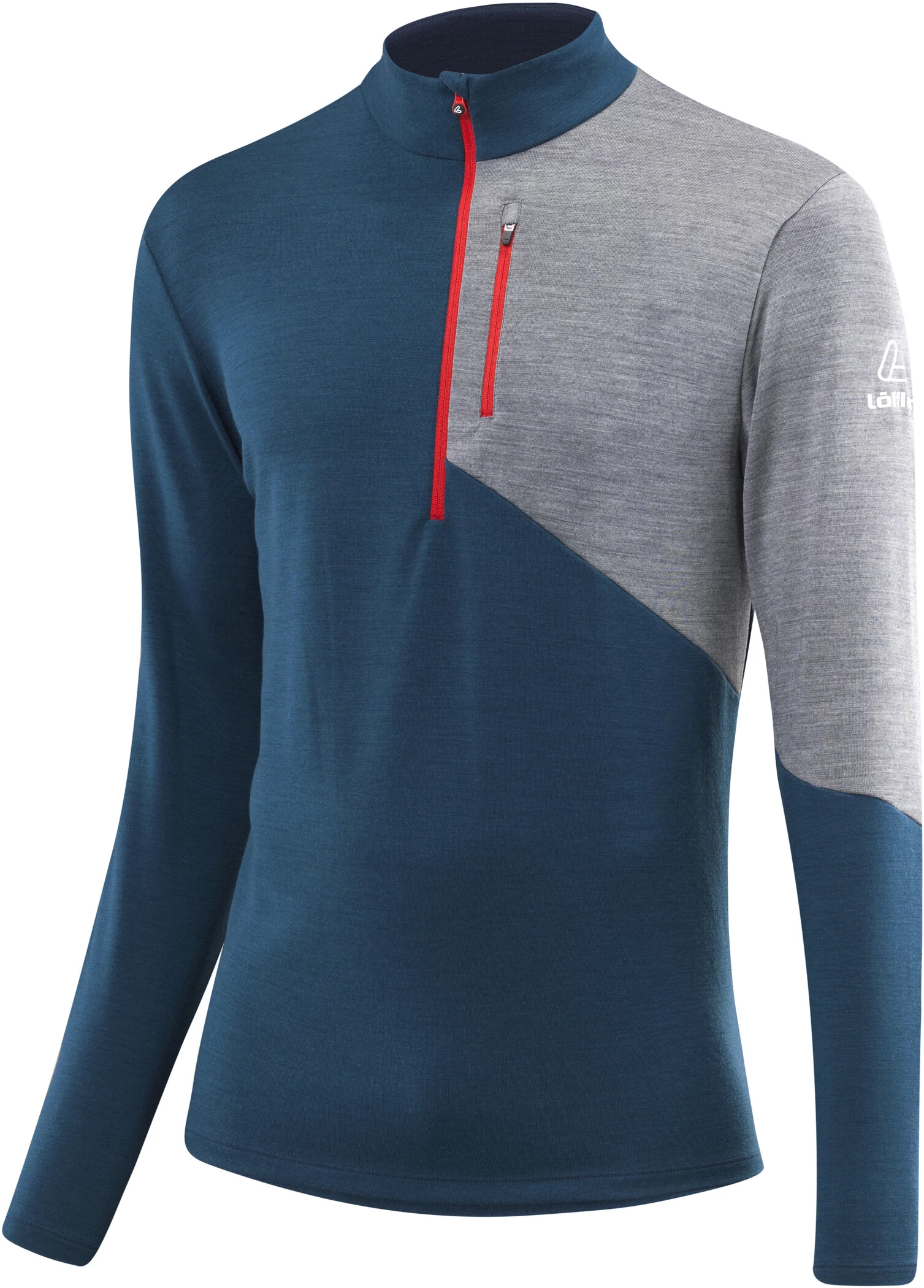 Löffler Block Transtex Merino Midlayer Heren, Petrol 3 Löffler Block Transtex Merino Midlayer Heren, Petrol