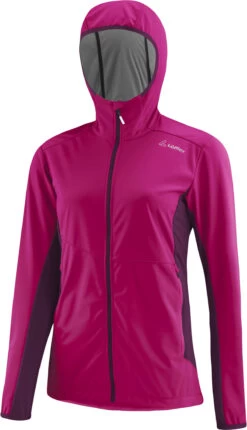 Löffler Light Windstopper Hooded Jacket Dames, Roze